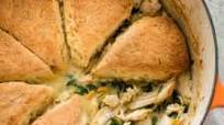 One-Pot Chicken Stew with Cheddar Biscuits One-Pot Chicken Stew with Cheddar Biscuits