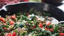 Ground Beef Italian Style with Pancetta, Kale, Sweet Peas Ground Beef Italian Style with Pancetta, Kale, Sweet Peas