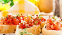 Bruschetta con Brotes Frescos Bruschetta con Brotes Frescos