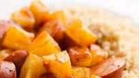 Crock Pot BBQ Turkey Kielbasa & Pineapple Crock Pot BBQ Turkey Kielbasa & Pineapple