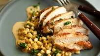 Sautéed Chicken Breasts With Fresh Corn, Shallots and Cream Sautéed Chicken Breasts With Fresh Corn, Shallots and Cream