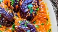 Hyderabadi Bagara Baingan Recipe - Indian Eggplant Curry Hyderabadi Bagara Baingan Recipe - Indian Eggplant Curry