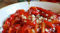Italian Style Roasted Red Pepper Antipasto Salad and Crostini Italian Style Roasted Red Pepper Antipasto Salad and Crostini