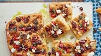 Olive, cherry tomato & feta focaccia Olive, cherry tomato & feta focaccia