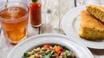 Spicy Collard Greens with Black-Eyed Peas and Tomatoes Spicy Collard Greens with Black-Eyed Peas and Tomatoes