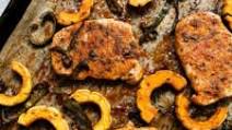 Sheet Pan Pork Chops with Delicata Squash Sheet Pan Pork Chops with Delicata Squash