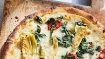 White Pizza with Spinach, Red Chili and Lemon White Pizza with Spinach, Red Chili and Lemon