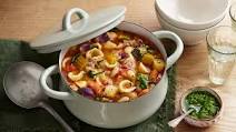 Tuscan bacon and bean soup with wild garlic pesto Tuscan bacon and bean soup with wild garlic pesto
