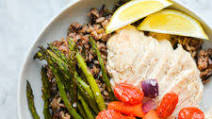 Baked Chicken and Roasted Vegetables with Wild Rice Baked Chicken and Roasted Vegetables with Wild Rice