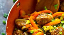 Mongolian Beef Meatball Veggie Stir-Fry Mongolian Beef Meatball Veggie Stir-Fry