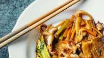 Hakka-Style Stir-Fry with Pork Belly, Squid and Chinese Celery Hakka-Style Stir-Fry with Pork Belly, Squid and Chinese Celery