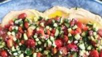 Mediterranean Vegetable Hummus Platter w/ Pita Chips Mediterranean Vegetable Hummus Platter w/ Pita Chips