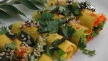 Stuffed khandvi recipe by pratibha singh in Hindi at BetterButter Stuffed khandvi recipe by pratibha singh in Hindi at BetterButter
