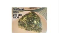 Spinach, Feta and Bacon Crustless Quiche Spinach, Feta and Bacon Crustless Quiche