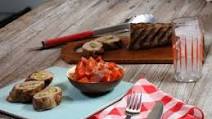 Cheese-and-Broccoli-Stuffed Pork Roulade with Grilled Tomato Relish Cheese-and-Broccoli-Stuffed Pork Roulade with Grilled Tomato Relish