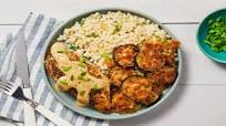 Creamy Lemon Butter Chicken with Mozzarella Zucchini Rounds & Scallion Couscous Creamy Lemon Butter Chicken with Mozzarella Zucchini Rounds & Scallion Couscous