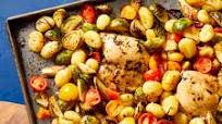 Sheet-Pan Chicken Thighs with Brussels Sprouts & Gnocchi Sheet-Pan Chicken Thighs with Brussels Sprouts & Gnocchi