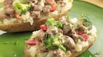 Alfredo Beef-Topped Potatoes Alfredo Beef-Topped Potatoes