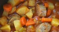 Slow Cooker Bratwurst Casserole - A Brat Stew Recipe in the Crock Pot Slow Cooker Bratwurst Casserole - A Brat Stew Recipe in the Crock Pot