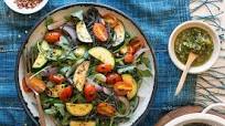 Black bean spaghetti with ratatouille and gremolata Black bean spaghetti with ratatouille and gremolata