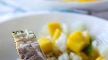 Air fryer swordfish steak with mango citrus salsa Air fryer swordfish steak with mango citrus salsa