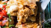 Easy Layered Chicken Enchilada Casserole Easy Layered Chicken Enchilada Casserole