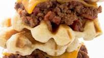 Waffled Sloppy Joe Melts Waffled Sloppy Joe Melts