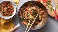 Vegetarian Singapore fried noodles Vegetarian Singapore fried noodles
