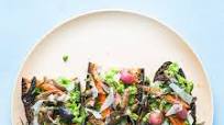 Sheet Pan Toasts with Spring Vegetables and Mashed Peas Sheet Pan Toasts with Spring Vegetables and Mashed Peas