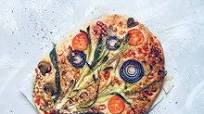 Focaccia med blomster Focaccia med blomster
