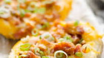 Airfryer Ham & Three Cheese Twice Baked Potatoes Airfryer Ham & Three Cheese Twice Baked Potatoes