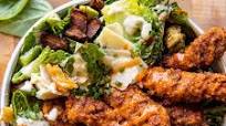 Buffalo Ranch Pretzel Chicken Caesar Salad Buffalo Ranch Pretzel Chicken Caesar Salad