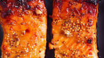 Air Fryer Salmon with Low Sodium Maple Mustard Glaze Air Fryer Salmon with Low Sodium Maple Mustard Glaze