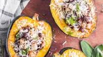 Stuffed Acorn Squash with Ground Beef, Pears and Parmesan Stuffed Acorn Squash with Ground Beef, Pears and Parmesan
