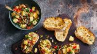 Paneer and kachumber bruschetta Paneer and kachumber bruschetta