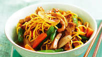 Five-spice pork and plum stir-fry Five-spice pork and plum stir-fry