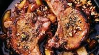 Glazed pork chops with sweet and sour pineapples Glazed pork chops with sweet and sour pineapples