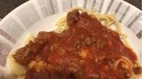 Spaghetti sauce with 80/20 ground beef 1/2 c serving Spaghetti sauce with 80/20 ground beef 1/2 c serving