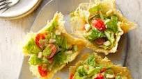 Caesar Salad in Peppered Parmesan Bowls Caesar Salad in Peppered Parmesan Bowls