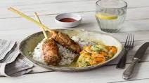 Lemongrass Chicken Skewers with Coconut Rice and Cucumber Slaw Lemongrass Chicken Skewers with Coconut Rice and Cucumber Slaw