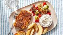 Crispy Cod & Potato Wedges with Homemade Tartar Sauce Crispy Cod & Potato Wedges with Homemade Tartar Sauce
