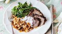 Slow-roasted Greek-style lamb with radish and mint tzatziki Slow-roasted Greek-style lamb with radish and mint tzatziki