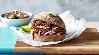 Vegan jerk jackfruit burger Vegan jerk jackfruit burger