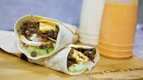 TURK'S STYLE BEEF SHAWARMA with HOMEMADE CHEESE and GARLIC SAUCE TURK'S STYLE BEEF SHAWARMA with HOMEMADE CHEESE and GARLIC SAUCE