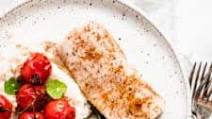 Air Fried Whitefish with Spinach and Tomatoes Air Fried Whitefish with Spinach and Tomatoes