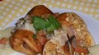 Chicken Chimichangas with Sour Cream Sauce Chicken Chimichangas with Sour Cream Sauce