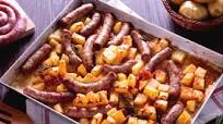 Baked sausage and potatoes Baked sausage and potatoes