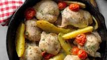 Skillet-Roasted Lemon Chicken with Potatoes Skillet-Roasted Lemon Chicken with Potatoes