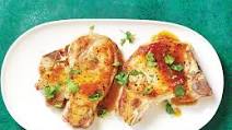 Pork chops with chutney glaze Pork chops with chutney glaze