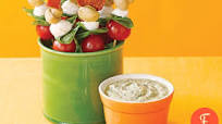 Antipasto Skewers with Pesto Dip Antipasto Skewers with Pesto Dip